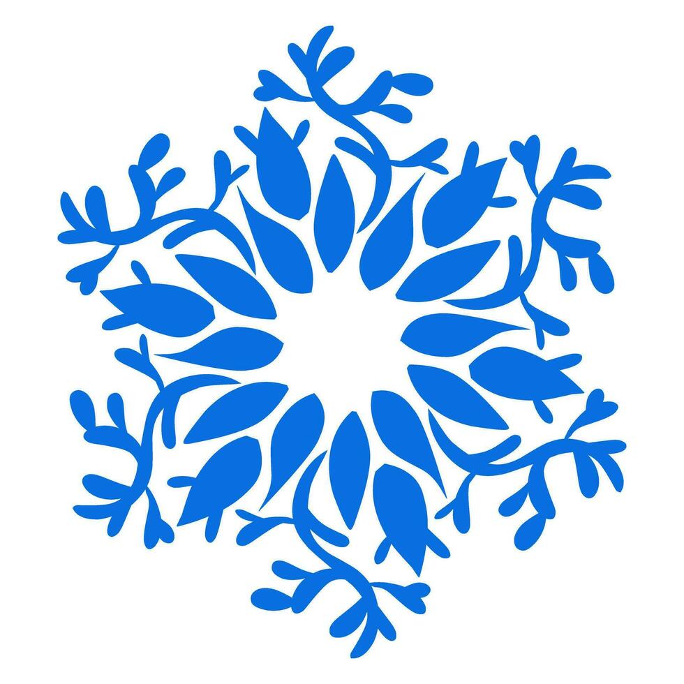 Blue color ethnic mandala patern design illustration. Perfect for logos, icons, stickers, tattoos, design elements for websites, advertisements and more. vector