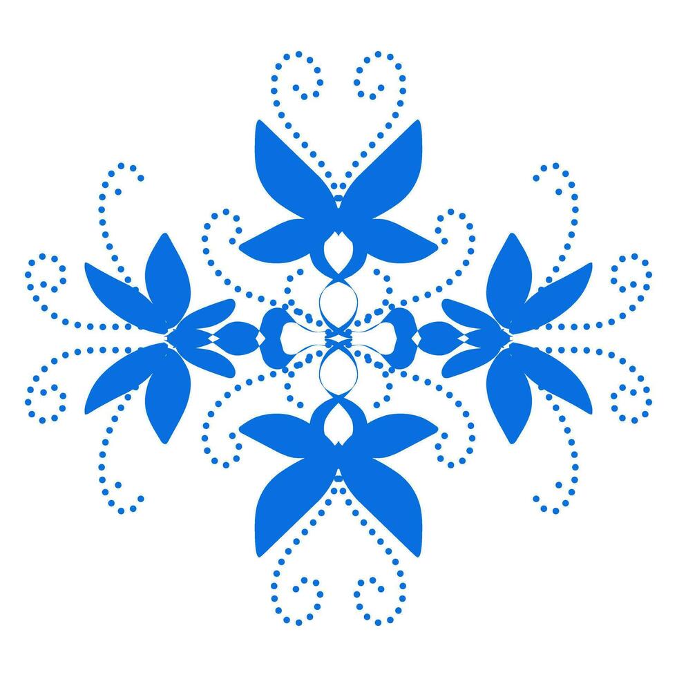 Blue color ethnic mandala patern design illustration. Perfect for logos, icons, stickers, tattoos, design elements for websites, advertisements and more. vector