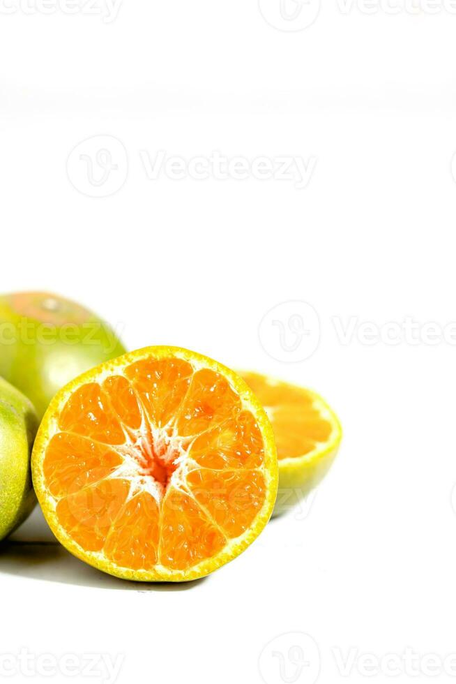 Orange on white background photo