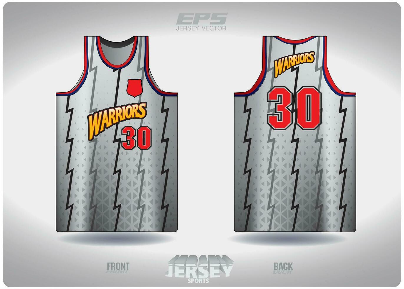 EPS jersey sports shirt vector.gray lightning pattern design