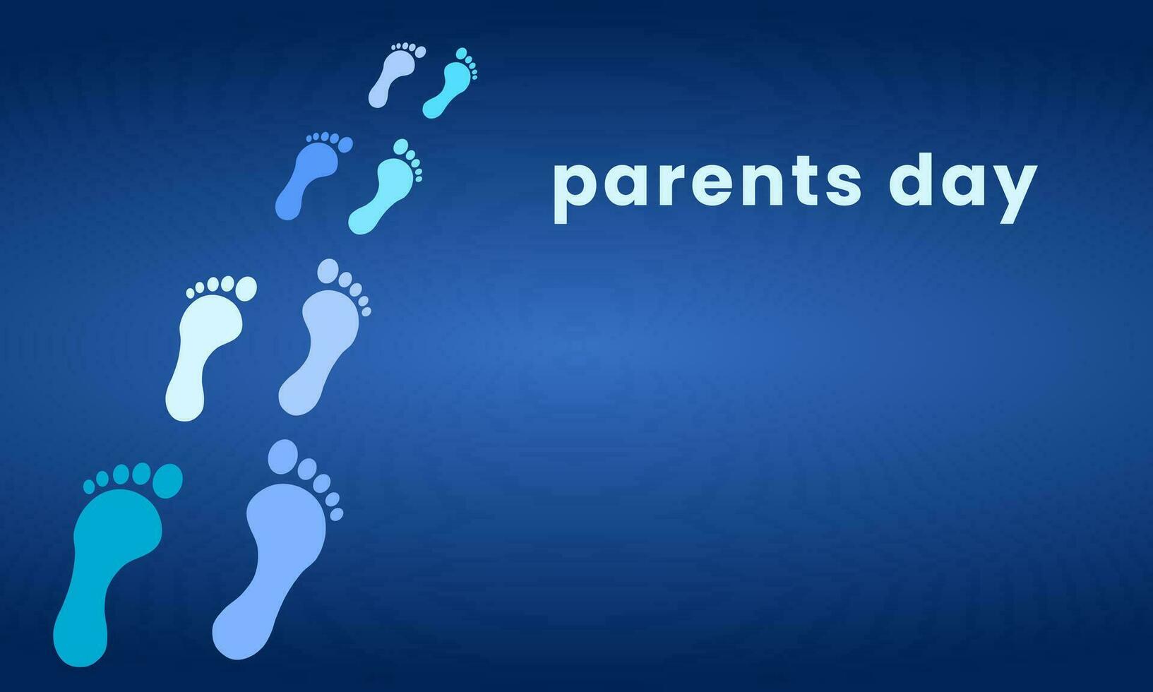 Happy parents day with foot print graphic design. Vector illustration. Template for background, digital, social media post, greeting card, banner, poster. Family concept celebration.