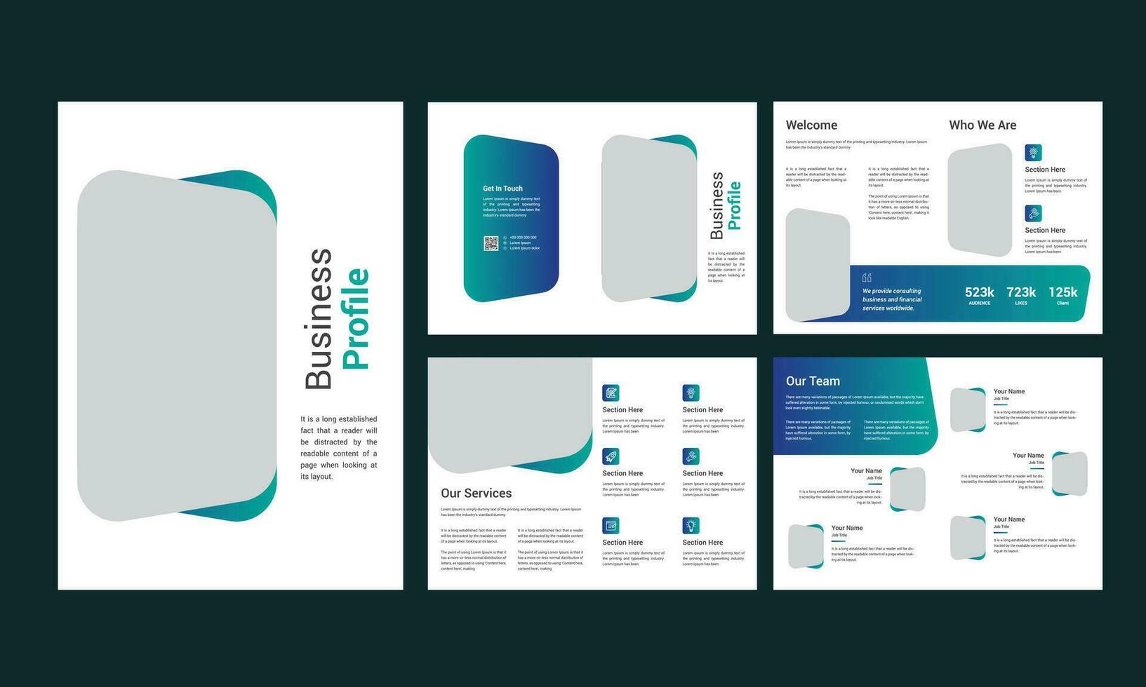 Business Profile Brochure Design vector