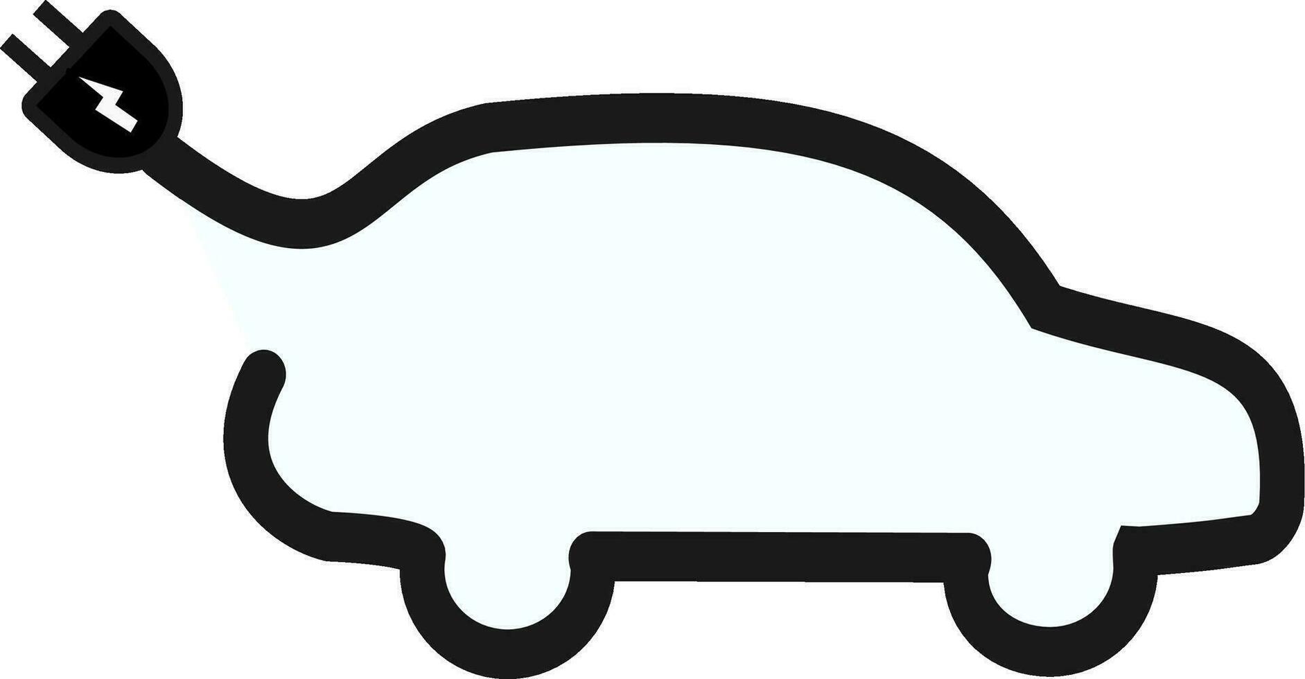 Electric car icon. EV. Electric vehicle. Charging station. Vector icon isolated on white background. Replaceable vector design.