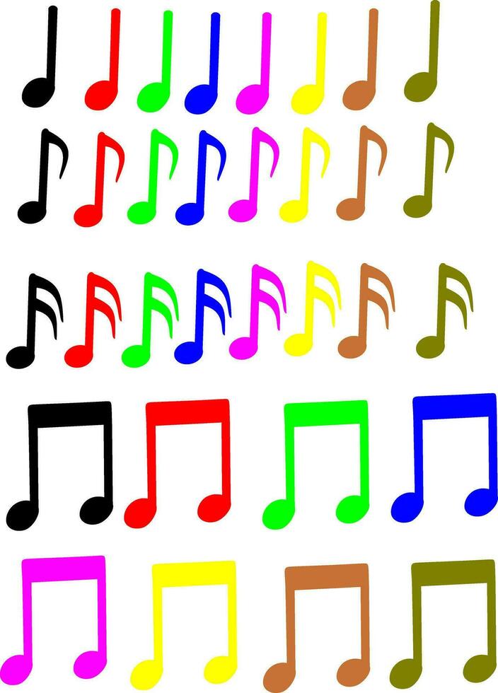 Music note, song, melody. Flat vector icon for music apps and websites. Replaceable vector design.