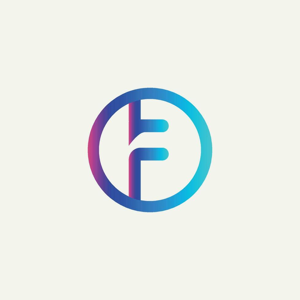 F Letter logo, Lettering Logo Design vector