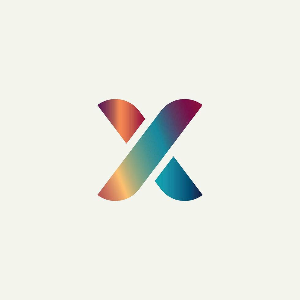 X Letter Logo Design vector