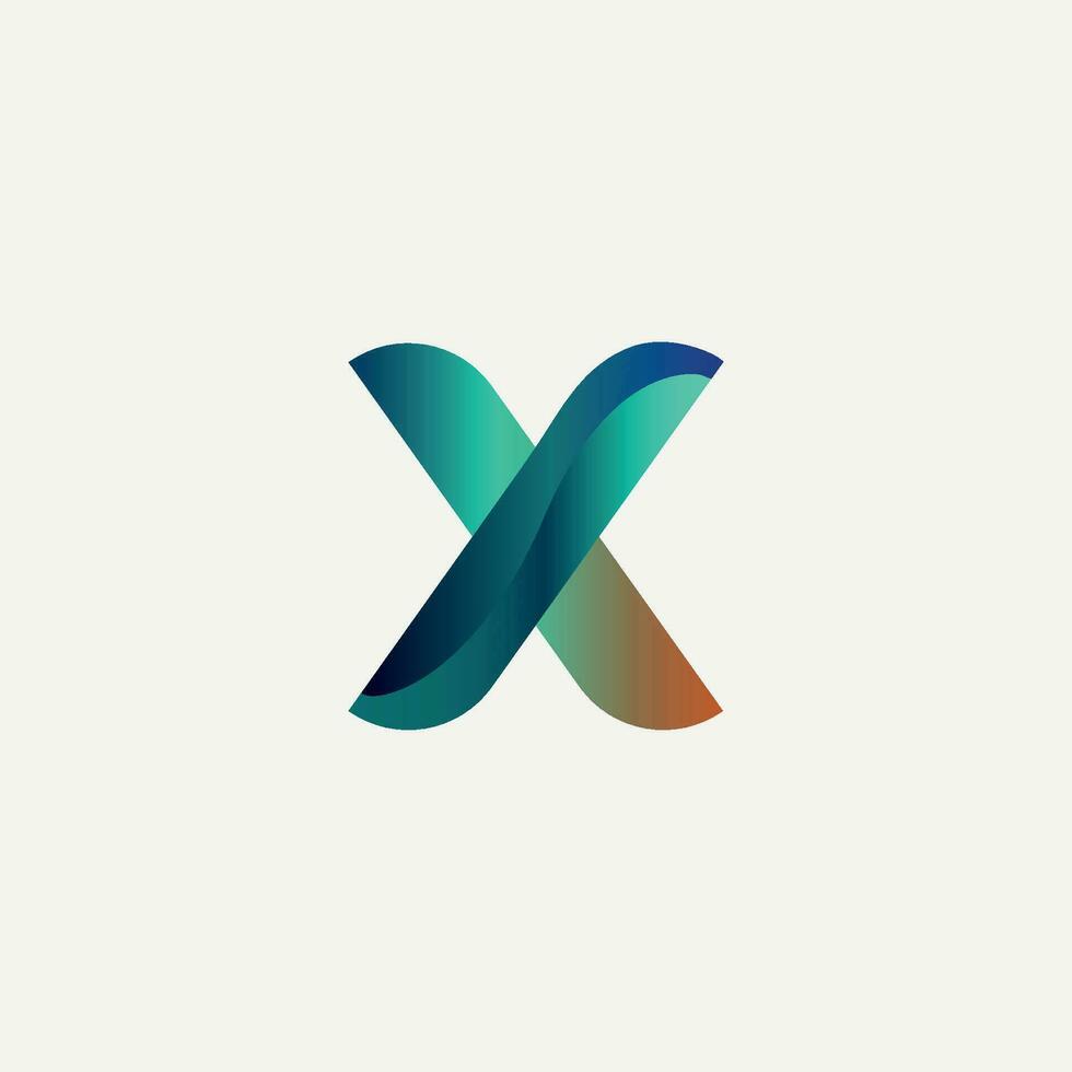 X Letter Logo Design vector