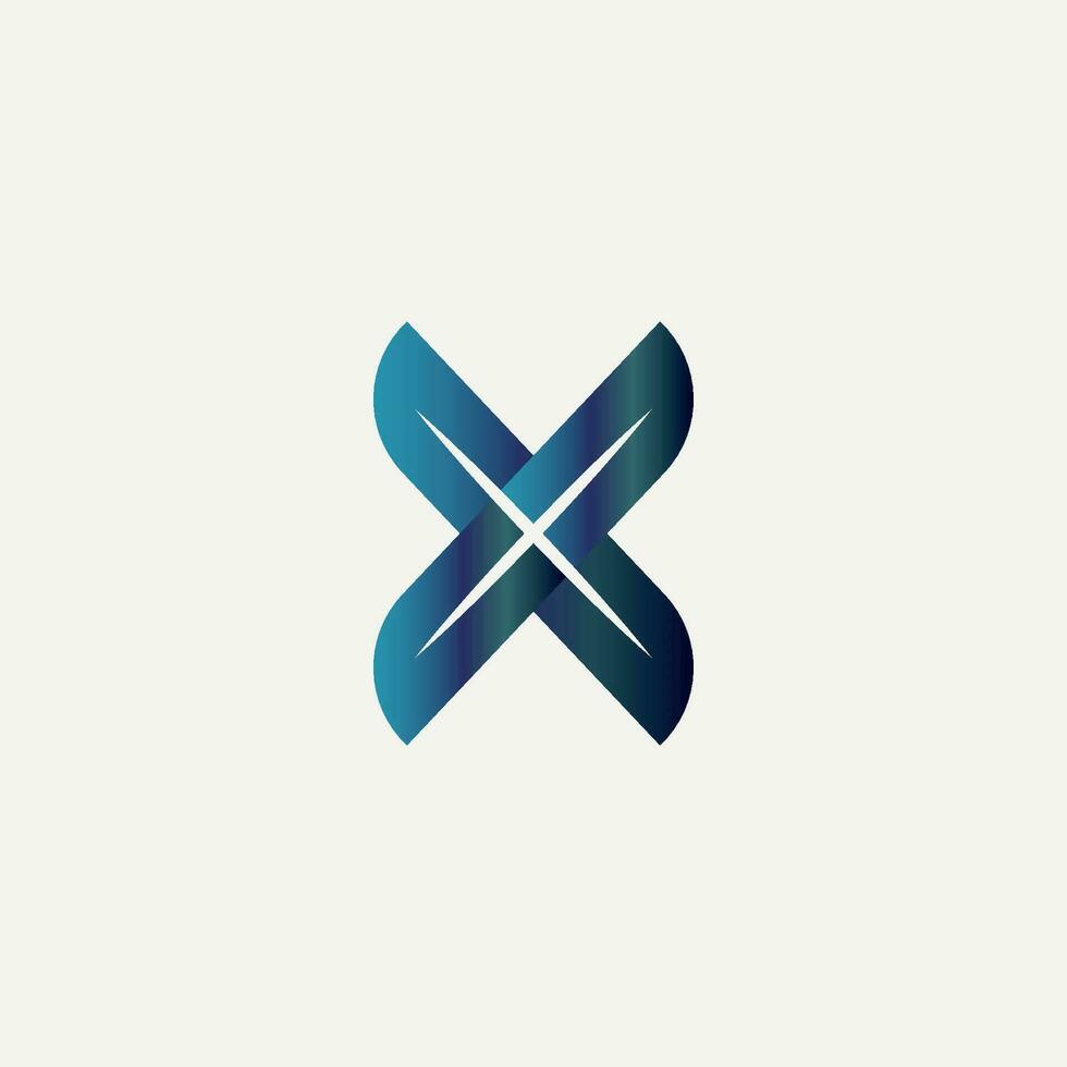 X Letter Logo Design vector