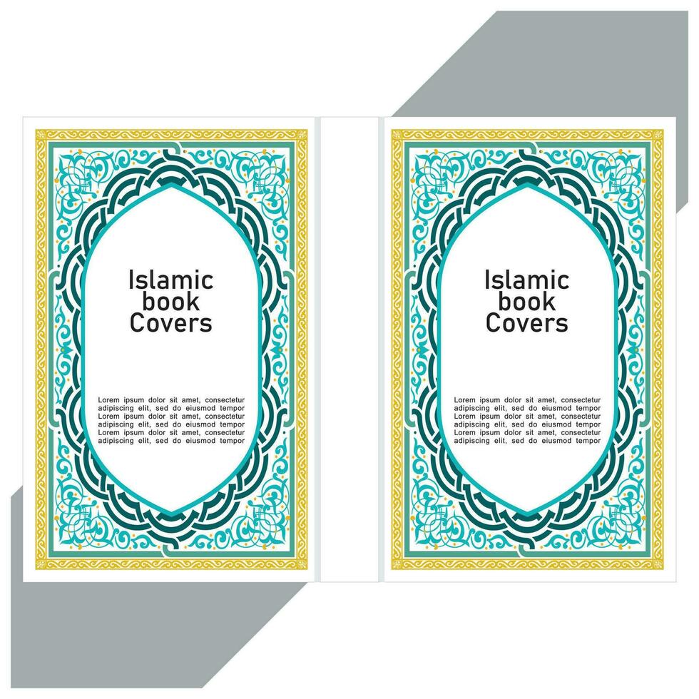 Vintage islamic Cover, brochure design. Vector decorative frame. Elegant element for design template, place for text. Floral border.