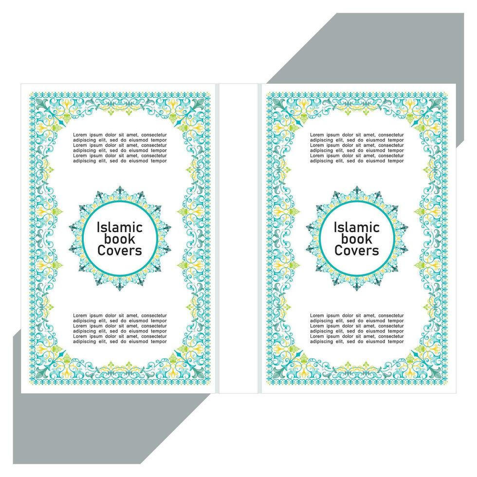 Vintage islamic Cover, brochure design. Vector decorative frame. Elegant element for design template, place for text. Floral border.