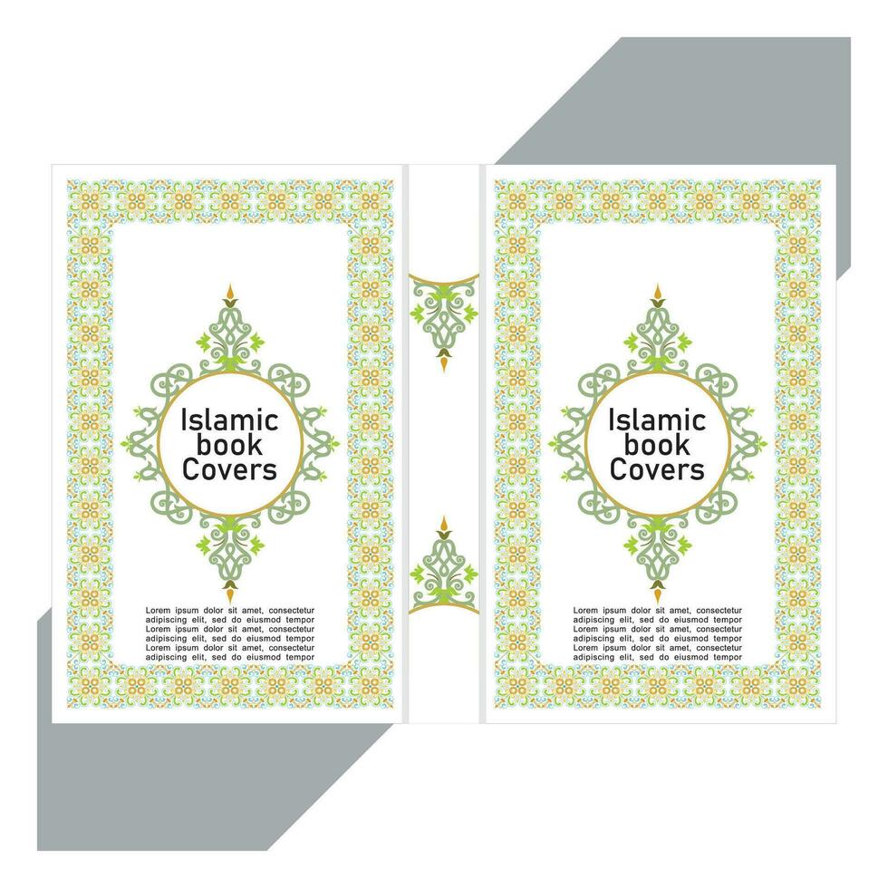 Clásico islámico cubrir, folleto diseño. vector decorativo marco. elegante elemento para diseño plantilla, sitio para texto. floral borde.