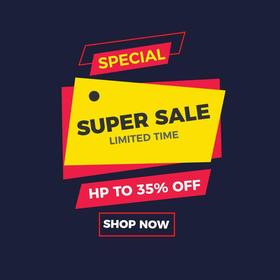 Special offer sale red tag isolated vector illustration. Discount offer price label, symbol for advertising campaign in retail,  discount sticker.