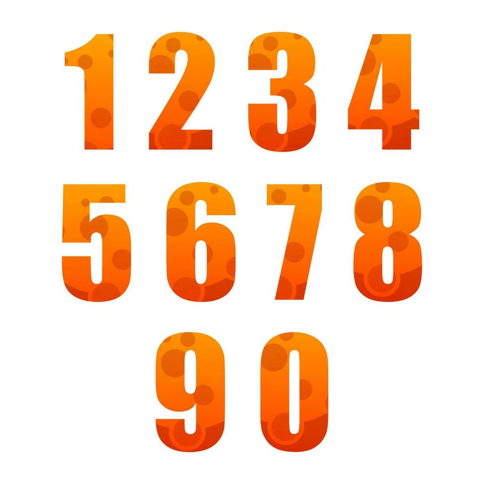 vector number 0-9 numeral system vector