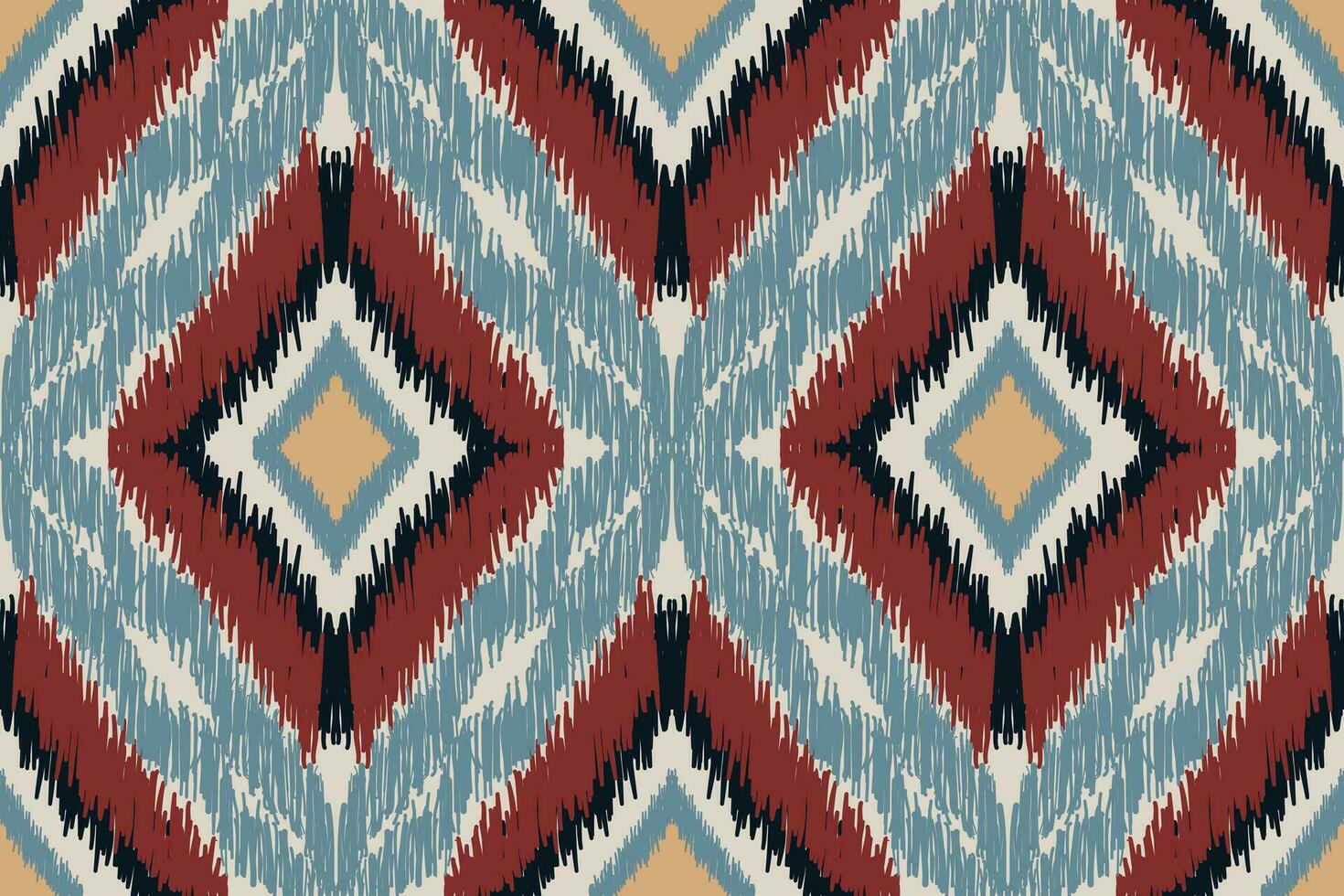 African Ikat floral paisley embroidery.Ikat ethnic oriental seamless pattern traditional.Aztec style abstract vector illustration.design for texture,fabric,clothing,wrapping,decoration,scarf,carpet.