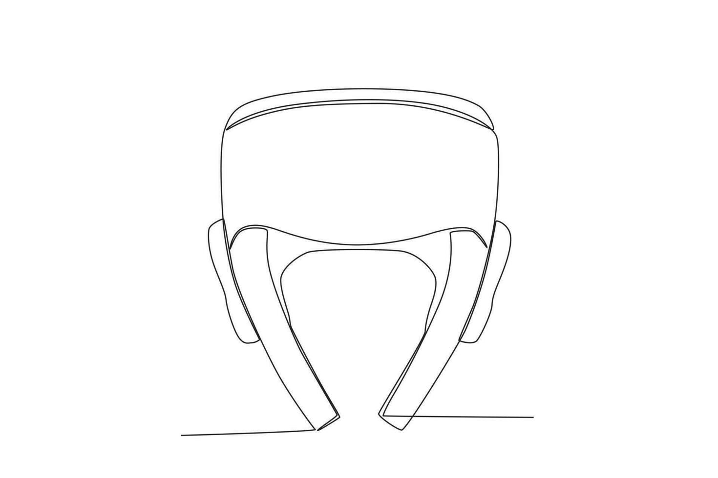 Vector continuous line drawing of boxing Helmet Full Face vector illustration