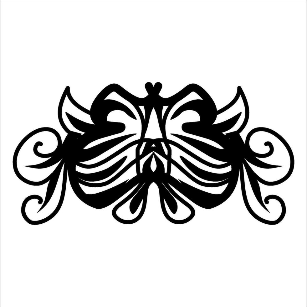 Vintage Baroque Victorian frame floral border ornament leaf scroll engraved retro floral decorative design pattern black and white tattoo Japanese filigree calligraphy vector batik, illustration class