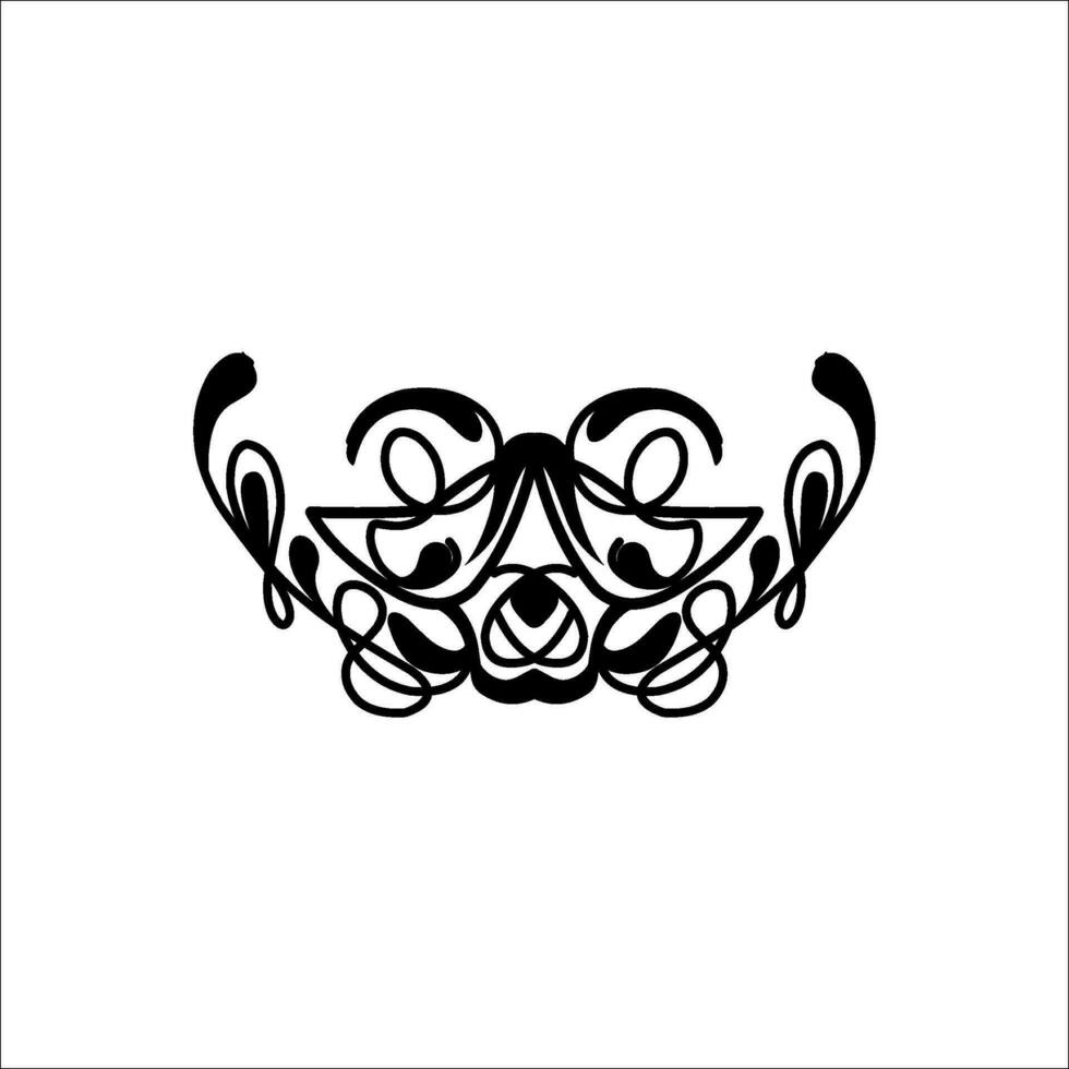 Vintage Baroque Victorian frame floral border ornament leaf scroll engraved retro floral decorative design pattern black and white tattoo Japanese filigree calligraphy vector batik, illustration class