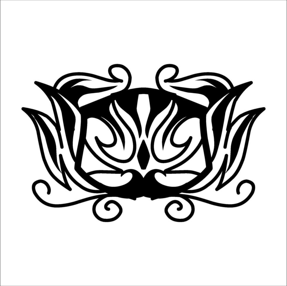 Clásico barroco victoriano marco floral frontera ornamento hoja Desplazarse grabado retro floral decorativo diseño modelo negro y blanco tatuaje japonés filigrana caligrafía vector batik, ilustración clase