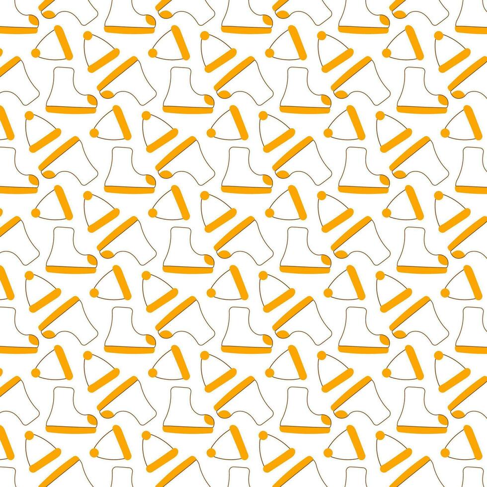 boot rubber yellow line doodle pattern textile vector