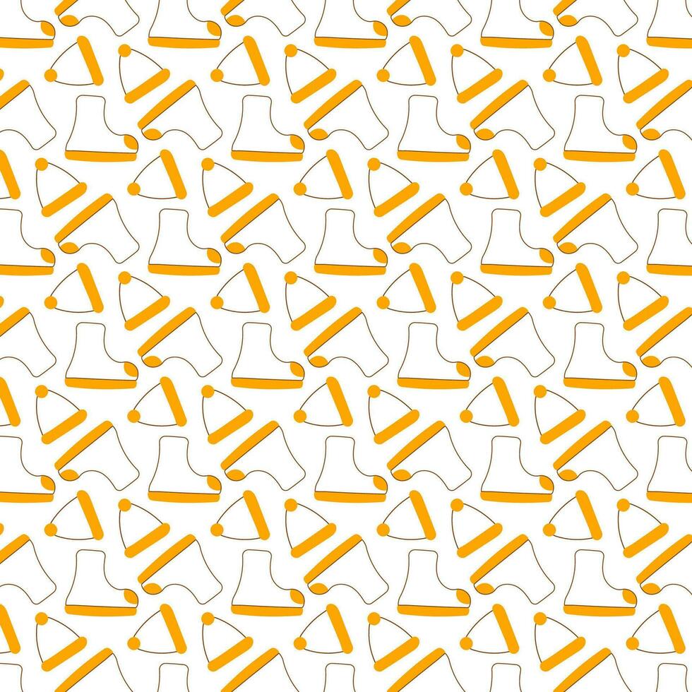 boot rubber yellow line doodle pattern textile vector