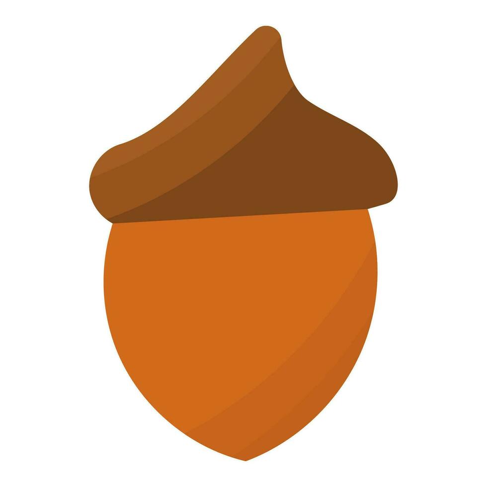 acorn walnut forest tree brown icon element vector