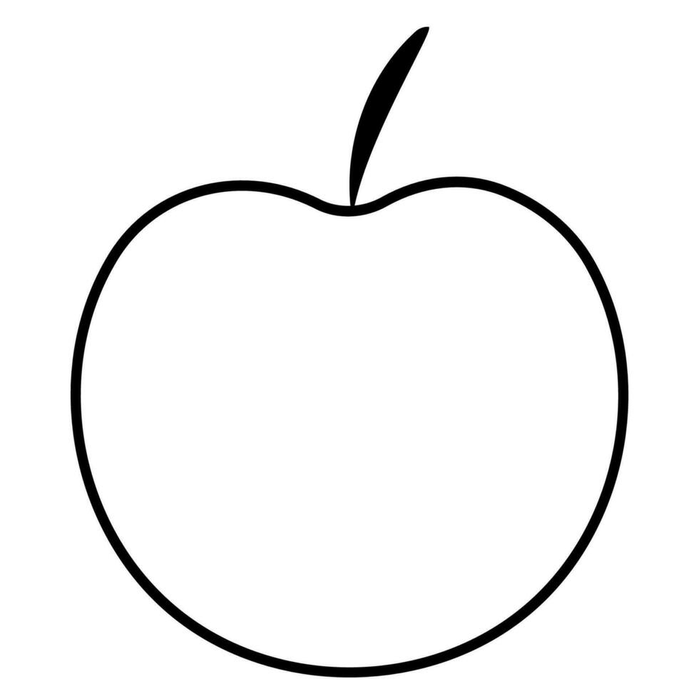 manzana verde Fruta comida Fresco icono elemento vector