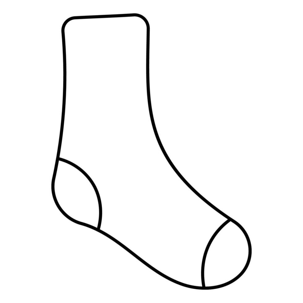 sock black white line doodle icon element vector