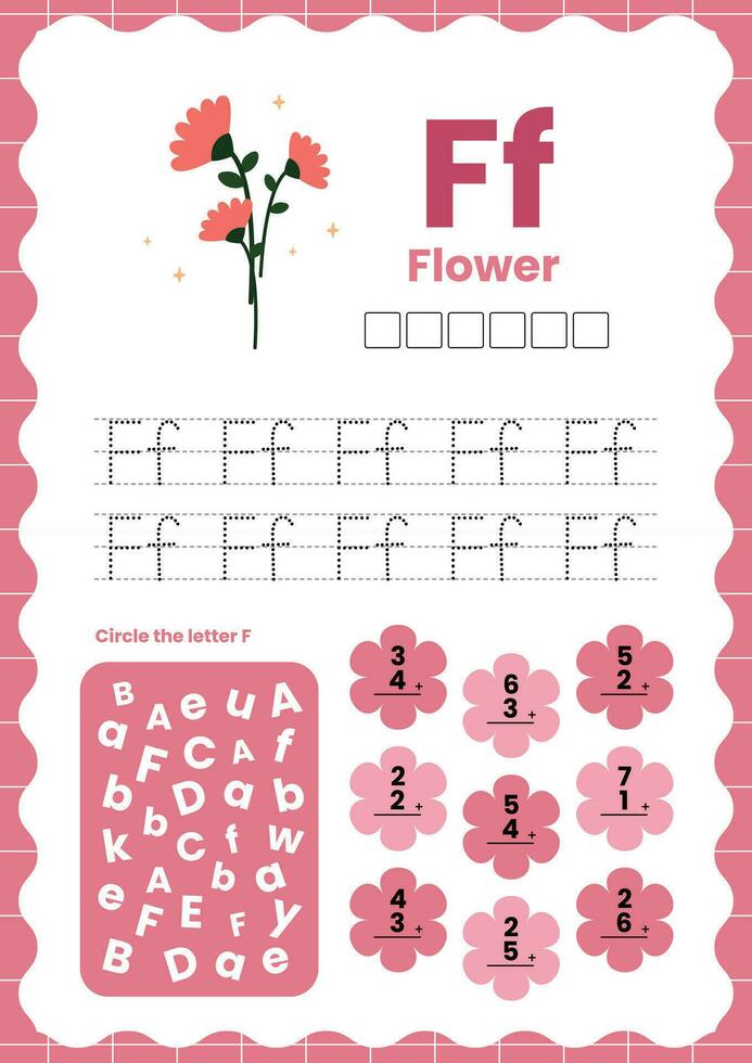 flat design vector cute colorful alphabet learn abc english flashcard printable for kids activity