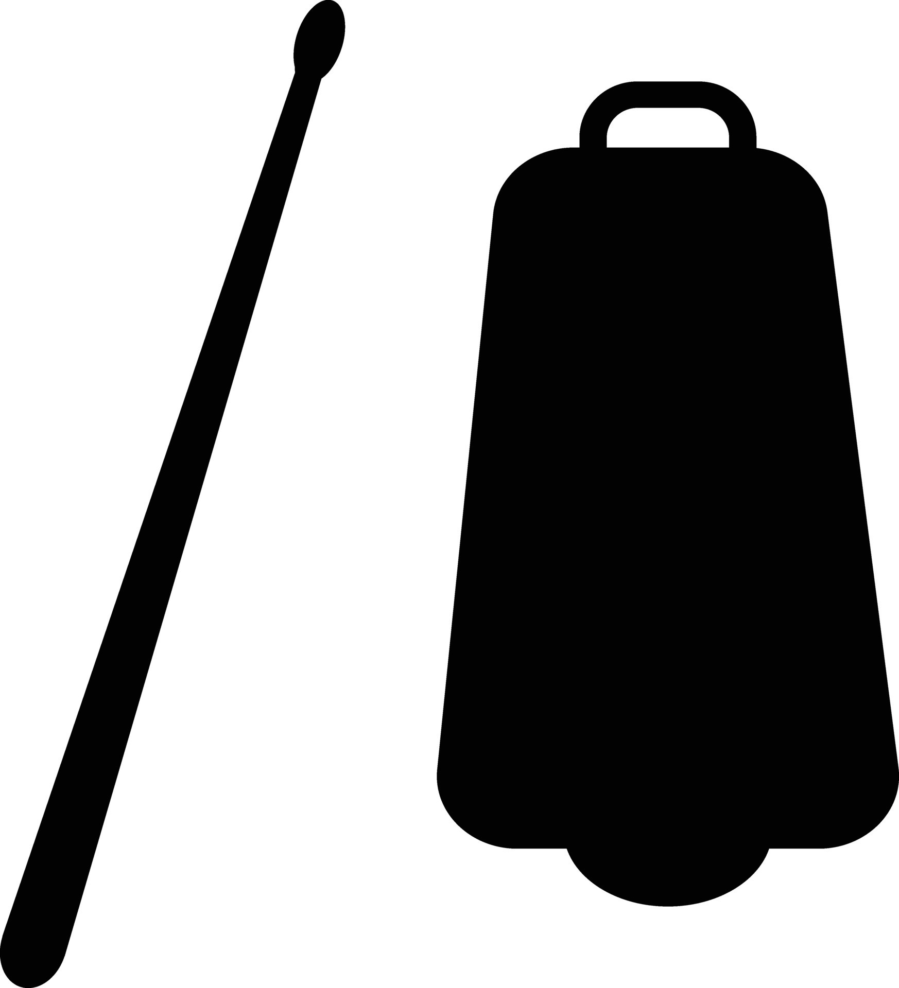 Cowbell Icon Simple Linear Style Cow Bell With Stick Symbol Stock  Illustration - Download Image Now - iStock