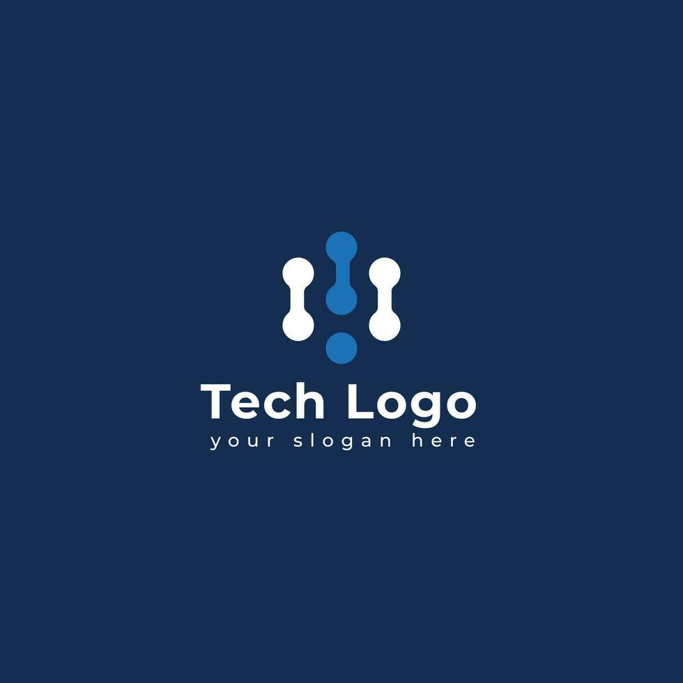 tecnología logo modelo vector ilustración gráfico geométrico tecnología logo