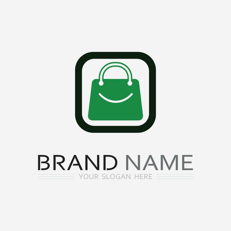 basket and cart icon and logo vector design shopping illustration