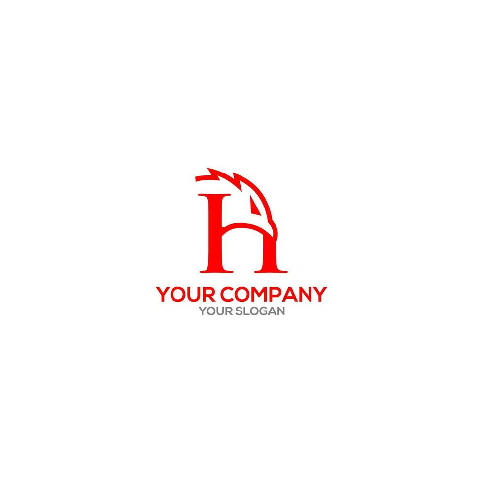 H Hawk Logo Design Vector