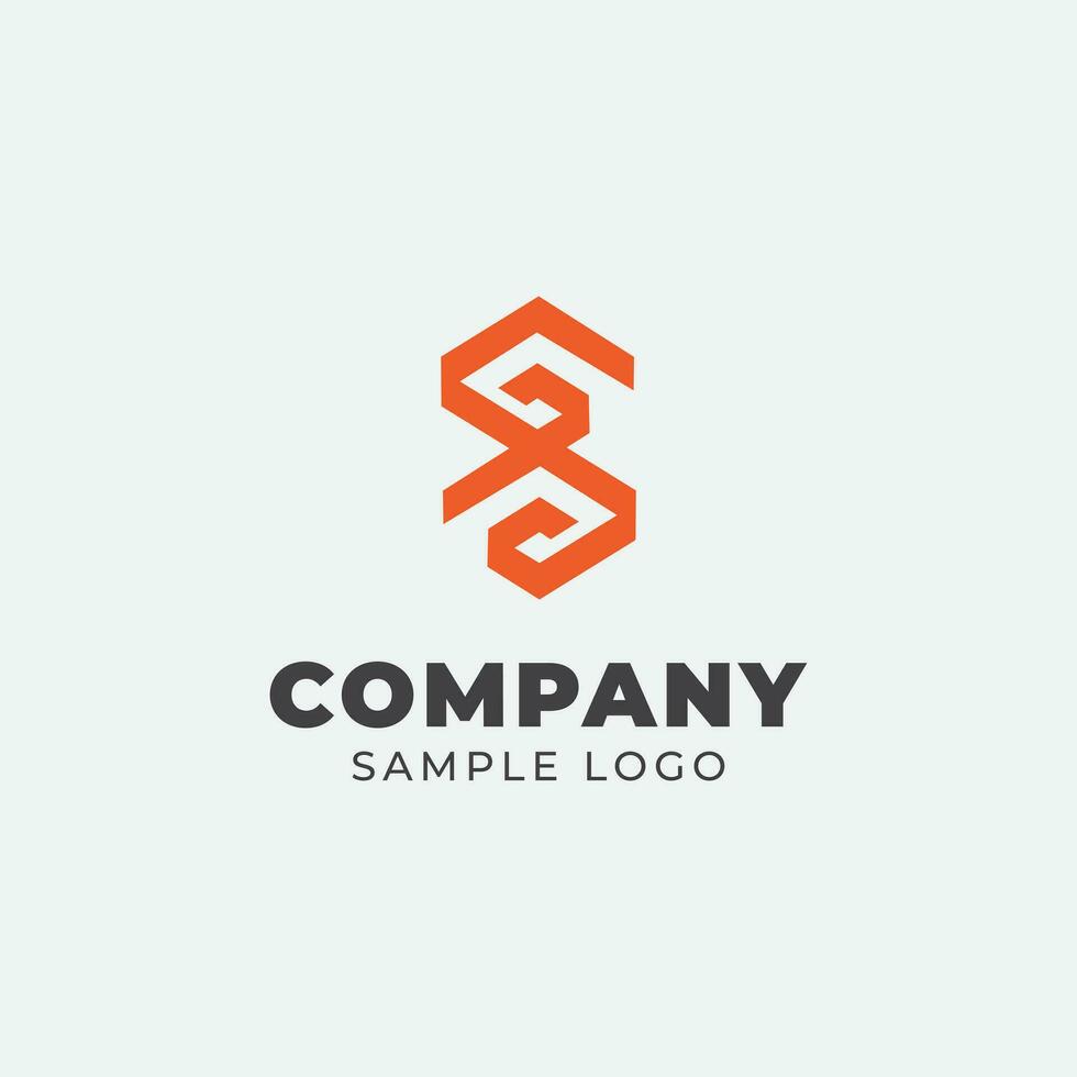 geometric letter s logo design for company brand vector