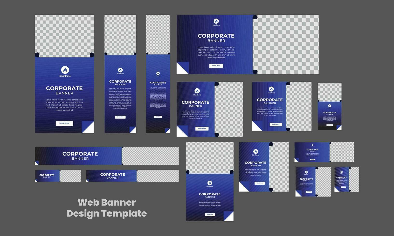 set of editable corporate and business web banner template, social media post cover ads, flyer, annual reposts, profile, poster, invitation card, vector illustrator.