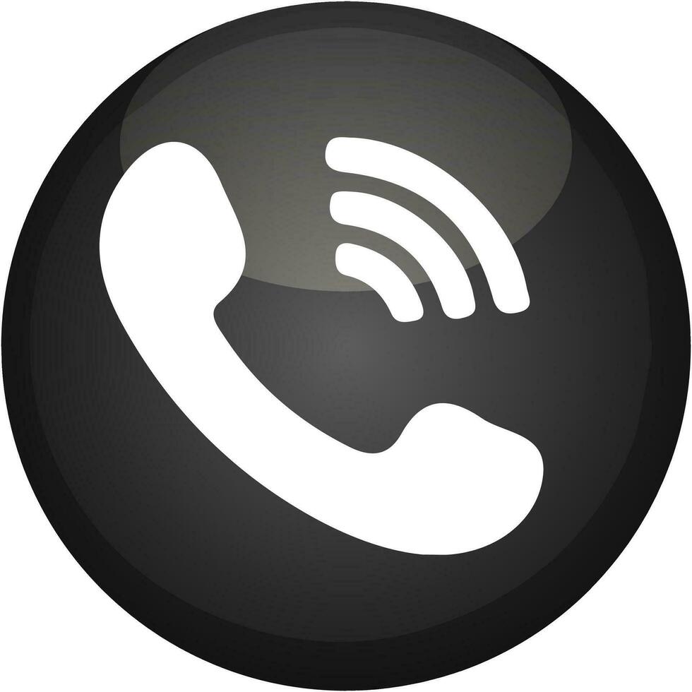 Call button icon, phone pictogram vector illustration
