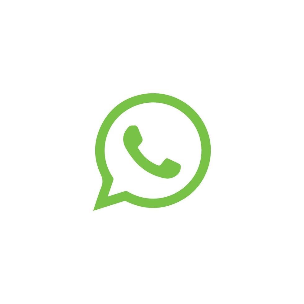 Green button with phone and bubble chat icon. isolated vector. vector