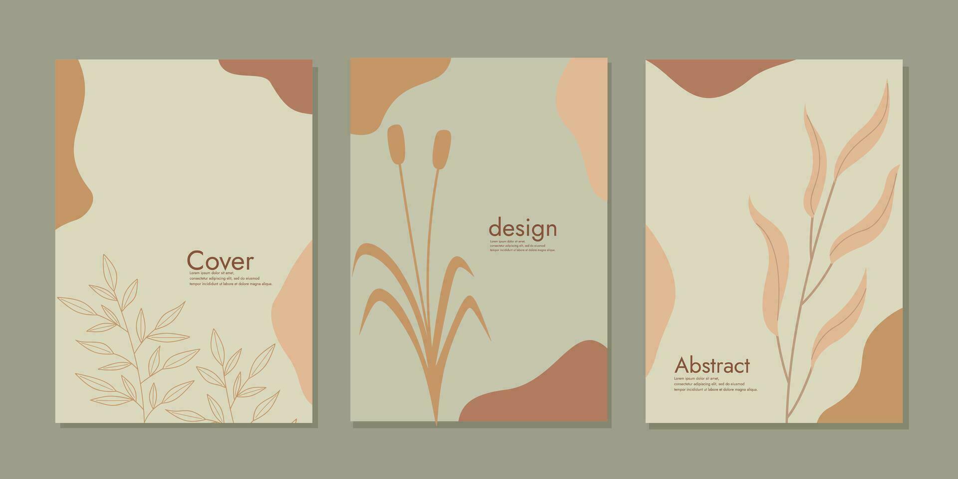 Cover template with floral pattern. size A4 For notebooks, school books, diaries, planners, brochure, catalogs. beauty botanical abstract background. vector