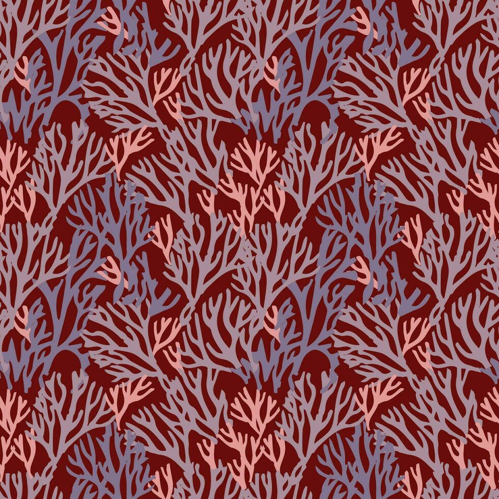 Coral seamless pattern vector