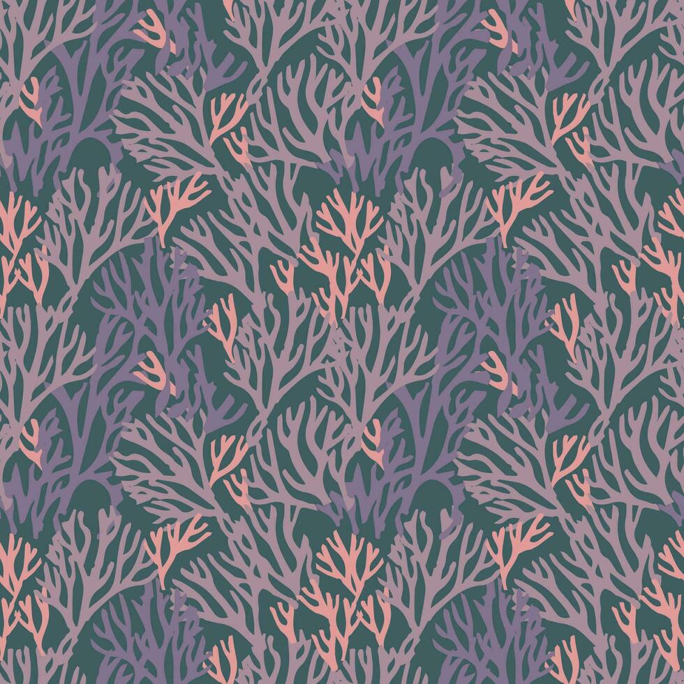 Coral seamless pattern vector