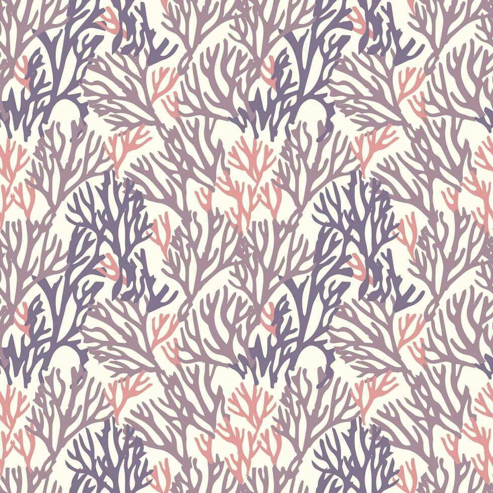 Coral seamless pattern vector
