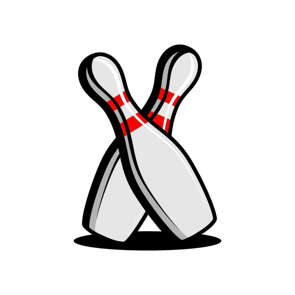 bowling sports logo vector on white background