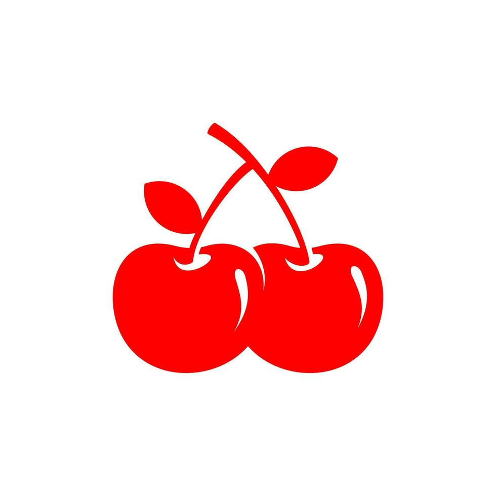 vector of red fruit logo on white background