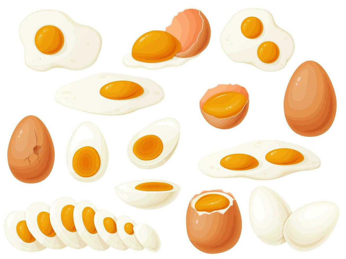 Chicken eggs. Baking and cooking Ingredients. Cooking ingredient for breakfast. Healthy organic food. vector