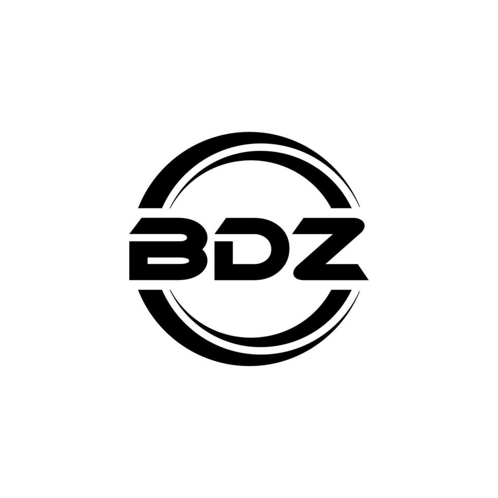 bdz letra logo diseño en ilustración. vector logo, caligrafía diseños para logo, póster, invitación, etc.