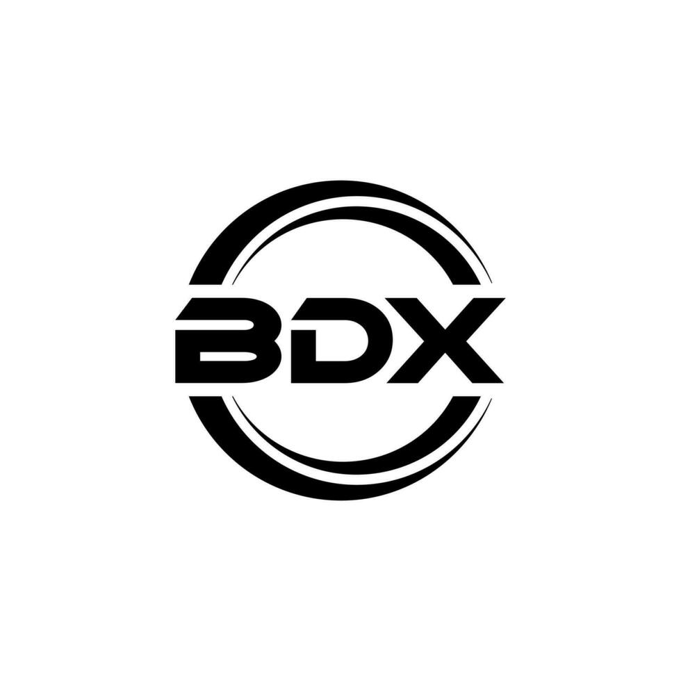 bdx letra logo diseño en ilustración. vector logo, caligrafía diseños para logo, póster, invitación, etc.