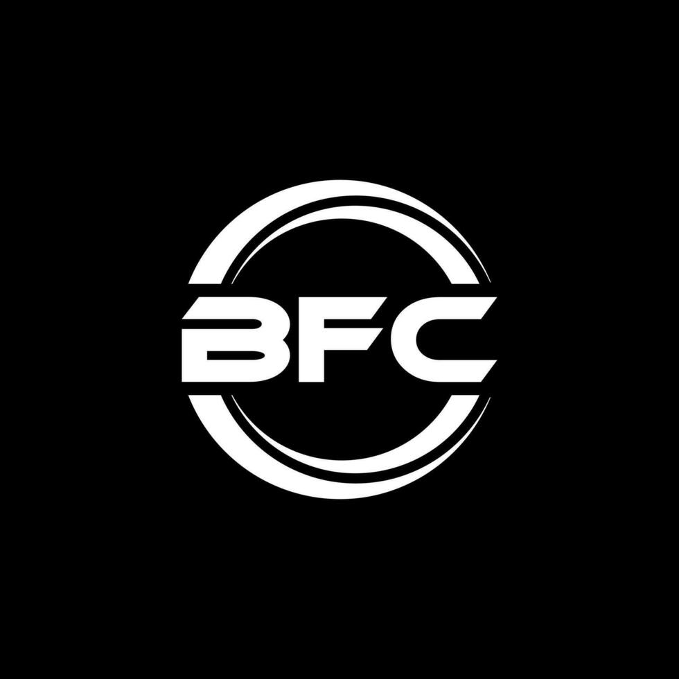 BFC letter logo design in illustration. Vector logo, calligraphy designs for logo, Poster, Invitation, etc.
