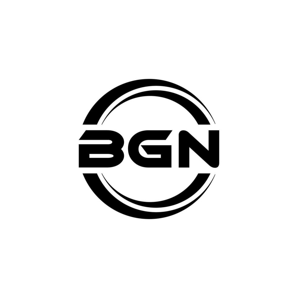 diseño de logotipo de letra bgn en ilustración. logotipo vectorial, diseños de caligrafía para logotipo, afiche, invitación, etc. vector