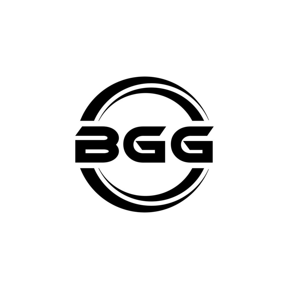 BGG letter logo design in illustration. Vector logo, calligraphy designs for logo, Poster, Invitation, etc.