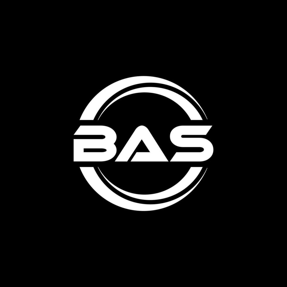 BAS letter logo design in illustration. Vector logo, calligraphy designs for logo, Poster, Invitation, etc.