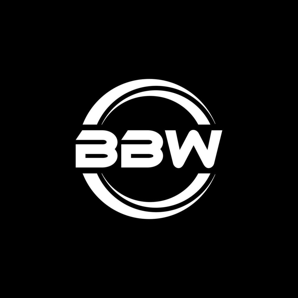 bbw letra logo diseño en ilustración. vector logo, caligrafía diseños para logo, póster, invitación, etc.